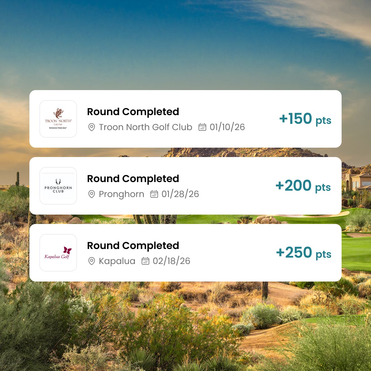 tee time reservations rewarding points